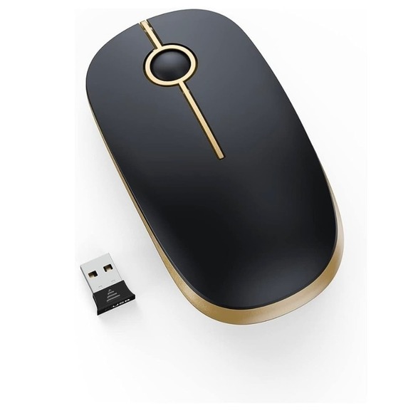 Silent Wireless Mouse, 2.4G Slim Travel Mouse New In Box - Picture 1 of 5